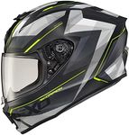 ScorpionEXO R420 Engage Full Face Polycarbonate Intergrated Bluetooth Speaker Pockets DOT Approved Unisex Adult Motorcycle Helmet (Hi-Vis - Small)