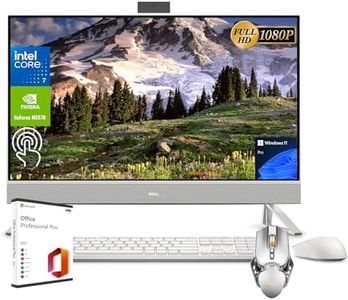 Dell Inspiron 7000 All-in-One Desktop, 27" FHD Touchscreen Computer, Core 7 150U (10 cores), GeForce MX570A, 32 GB RAM, 1 TB SSD, Windows 11 Pro, Microsoft Office Lifetime License&Designed Mouse