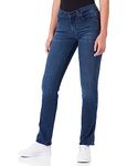 7 For All Mankind Women's Kimmie Straight Bair Eco Park Avenue Jeans, Dark Blue, Regular