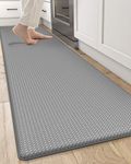 DEXI Kitchen Rug Anti Fatigue Mats for Floor, Non Skid Cushioned Comfort Standing Kitchen Mat Waterproof Runner Mat, 17"x95", Grey