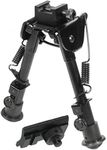 UTG Tactical OP Bipod, Rubber Feet, Center Height 6.1"-7.9"