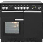 Rangemaster Professional Plus PROP100EIGB/C 100cm wide Electric Range Cooker with Induction Hob - Black - A/A Rated