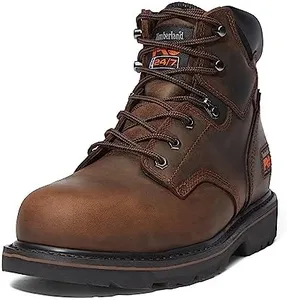 Timberland PRO mens Pit 6 Inch Steel Safety Toe Industrial Work Boot, Brown/Brown, 10.5 US