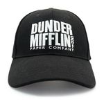 J.Ehonace Dunder Mifflin Embroidered Baseball Cap - Awesome Gift for Office TV Show Fans (Black)