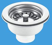 McAlpine BSWCLS 1½" Basket Strainer Waste w/ 113mm Stainless Steel Flange