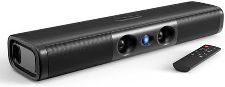 Saiyin Sound Bar with Enhanced Bass–Dual Larger Woofer & Dual Bass Ports, Sound Bar for Smart TV with 90W Peak Power, 17.1-inch Soundbar with Bluetooth5.3/TV-ARC/Optical/AUX Input