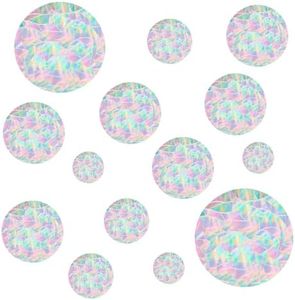 52PCS Anti-Collision Window Stickers for Birds, Window Strike Prevention Stickers Rainbow Alert Decals Clings to Prevent Bird Strikes, Prism for Suncatcher Sticker to Protect Birds Against Glass
