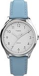 Timex Easy Reader Women's 32mm Blue Leather Strap Watch TW2V25300