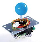 SANWA JLF-TP-8YT Joystick Blue Original - for Arcade Jamma Game 4 & 8 Way Adjustable, Compatible with Catz Mad SF4 Tournament Joystick (Blue Ball Top), Use for Arcade Game Machine Cabinet S@NWA