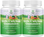 Tasty Kids Calcium Gummies - Vitamin D & Calcium Gummies for Children - Vitamin Gummies with Calcium & Vitamin D for Muscle Bone & Development - Gelatin-Free Kosher Childrens Gummies 60ct (2 Pack)