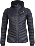 Berghaus Women's Tephra Stretch Reflect Down Jacket, Extra Warmth, Stylish Fit, Grey Pinstripe/Jet Black, 14