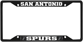 FANMATS 31340 San Antonio Spurs Metal License Plate Frame Black Finish