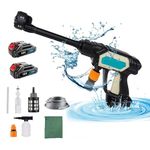 Cordless Power Washer 18V Battery Jet Wash, Portable Pressure Washer With 3.0Ah Battery & Charger, 6 In 1 Nozzle, Foam Pot, 16ft Hose And Carrying Bag, Portable Power Washer For Car Washing