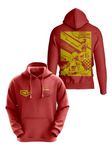 CRAZYMONK Men's Cotton Printed Full Sleeve Charles Leclerc Red Hoodie - XL