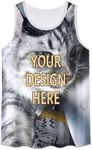 Custom Photo Text Tank Tops for Men All Over Print Your Own Shirts Personalized Vest Tee 4XL 1PC Multicoloured