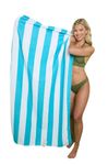 Lions Beach Towel - 100% Polyester - Sand Free Cabana Stripe Beach Towels for adults 100x200cm - Extra Large Microfibre Pool Towels, Quick Dry Lightweight, Ideal for Swimming