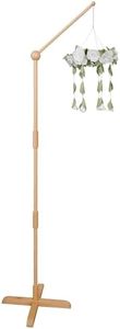 Sorrel & Fern Crib Mobile Arm, Wooden Floor Stand, Baby Mobile Arm for Crib & Bassinet, Adjustable Height, Universal Fit, 100% Natural Beechwood, Hanger Nursery Decor & Gift Accessories