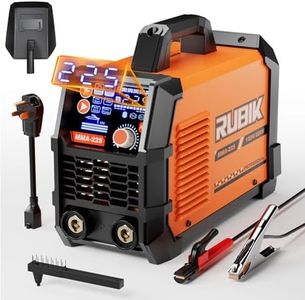 Rubik Stick Welder, ARC MMA 225Amp Handheld Electric Welding Machine, IGBT Digital Dispaly LCD 110V/220V Hot Start 2 in 1 Portable Welder Machine, with Cable, Electrode Holder, Welding Helmet, Brush