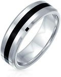 Black Silver Two Tone Stripe Couple