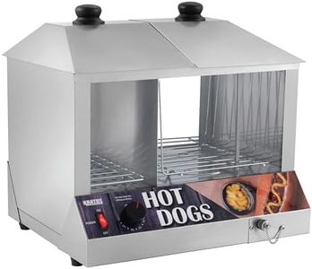 Kratos Countertop Electric Hot Dog Steamer, Commercial Hot Dog/Bun Merchandiser, Holds 100 Hot Dogs and 48 Buns, Stainless Steel, 120V, 1300W (29M-010)