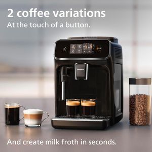 Philips 2200 Coffee Machine – Black Automatic Espresso Maker