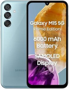Samsung Galaxy M15 5G Prime Edition (Celestial Blue,4GB RAM,128GB Storage)| Super AMOLED Display| 50MP Triple Cam| 6000mAh Battery| MediaTek Dimensity 6100+| 4 Gen. OS Upgrade & 5 Year Security Update