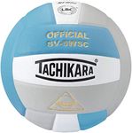 Tachikara Sensi-Tec Composite High Performance Volleyball, Powder Blue/White/Silver Gray (SV5WSC.PBWSL)