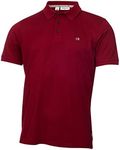 Calvin Klein Mens Planet Polo Shirt - Burgundy - XXL