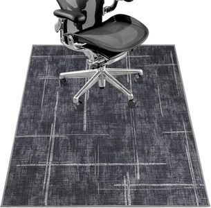 Office Chair Mat for Hardwood Floor&Tile Floor,36"X 48" Heavy Duty Desk Chair Mat for Hard Floors, Under Desk Rug for Rolling Computer Chair,Anti Slip,Low Pile Carpet Floor Protector-Black Blue