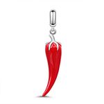 GNOCE "Spicy Girl Chili Charm Pendant for Women Sterling Silver Charm Bead Fit Bracelet/Necklace