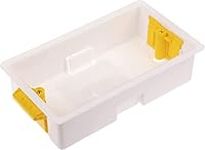 Litt up 2 Gang Dry Lining Back Box/Pattress Box with Adjustable Lugs 35mm - White, Premium Quality Strong Box