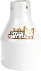 Ceramic Steamer Beer Can Roaster- Fat Boy Sittin' Chicken Marinade Barbecue Cooker- Non-Stick Poultry Steamer Accessory- Infuse Tasty Flavors-Great Meal Prep Tool for Christmas Meals & Holiday Parties