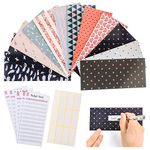 Money Envelopes Cash Envelopes Budget Wallet Envelope System Single Copper Paper Waterproof Reusable for Saving Money with Sheet Trackers Stickers (12Pcs)