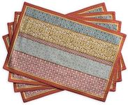 Maison d' Hermine Cloth Placemat 100% Cotton Set of 4 Decorative Washable Place Mats Table Placemat, Dining, Kitchen, Parties & Camping, Provence - Spring/Summer