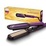 Philips NourishCare- India’s First Hair Straightener designed for No Heat Damage I Uniquely designed NourishCare & Kerashine Technology for Styling with heat protection | Moisture Lock for Nourished Hair | Detachable Serum strips & Brackets | BHS526/00