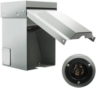 ZUYIYI 30 Amp Generator Power Inlet Box, NEMA L14-30P Generator Box for 4-Prong Generator Cord, 120/240V 7500W, Weatherproof Outdoor Outlet Receptacle