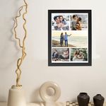 FA6 Customised 5 Photo Collage Vertical Frame for Birthday, Anniversary, Wedding Gift, Personalized Collage Gift, Wall Photo Frame - 6x8 Inch