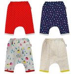 NammaBaby Baby Boy's & Baby Girl's Regular Fit Diaper Pajama (Multicolored, 6-9 Months) - Pack of 4 Payjama