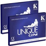 Kamyra Unique C.2 Pull, latexfree condoms made of AT-10, with pull-on-stripes - even suitable with oil based lubes, 2 x 3 pc.