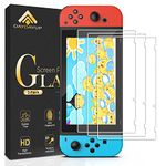 daydayup [3 Pack] Screen Protector Tempered Glass for Nintendo Switch - Hestia Goods Transparent HD Clear Anti-Scratch Screen Protector for Nintendo Switch