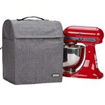 HOMEST Stand Mixer Dust Cover with Pockets Compatible with KitchenAid Tilt Head 4.5-5 Quart, Grey (Patent Pending)