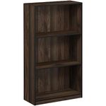 Furinno 99736CWN Basic 3-Tier Bookcase Storage Shelves, Columbia Walnut