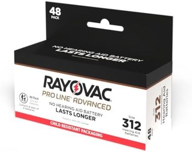 Rayovac Proline Advanced Mercury-Free Hearing Aid Batteries44; Box - 4844; Size 312