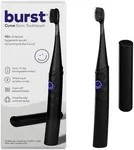 Burst Curve Sonic Electric Toothbrush for Adults – Slim, Curved Travel Toothbrush with Toothbrush Cover - Ultra Soft Bristles - Up to 2 Month Rechargeable Battery, 2 Sonic Modes, Timer - Black