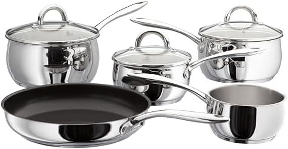 Judge Saucepan Set, Stainless Steel Silver, 5 Pieces