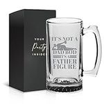 It's Not A Dad Bod It's A Father Figure Beer Glass Mug - 16oz Beer Mug, Dad Birthday Gifts, Funny Dad Gifts, Papa Glass, Papa Beer Mug, Beer Mugs for Dad, Papa Beer Glass - Father's Day Gift for Dad