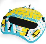 K-Musculo Towable Tubes for Boating 2 Person, 840D Heavy Duty Boat Tubes and Towables, Inflatable Water Tubes for Boats to Pull with Fins, Drainage, Quick Connector(2025 Pro