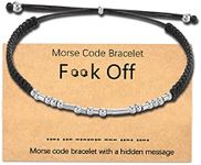 Tarsus Morse Code Bracelets Jewelry Gifts for Women Men Best Friend Teen, 10 inches, Metal, plain