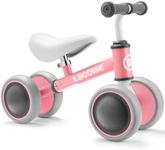 Baby Balance Bike for 1 Year Old Girl Gifts, 10-24 Month Toddler Balance Bike, 4 Silent Wheels Pre-School First Ride On Toys, 1st Birthday Gifts (Pink)