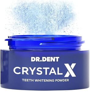 DR.DENT CrystalX Teeth Whitening Powder - Safe for Enamel - Non Sensitive Teeth Whitening - Whitening Without Any Harm - Removes Years of Stains - 6 Months Supply